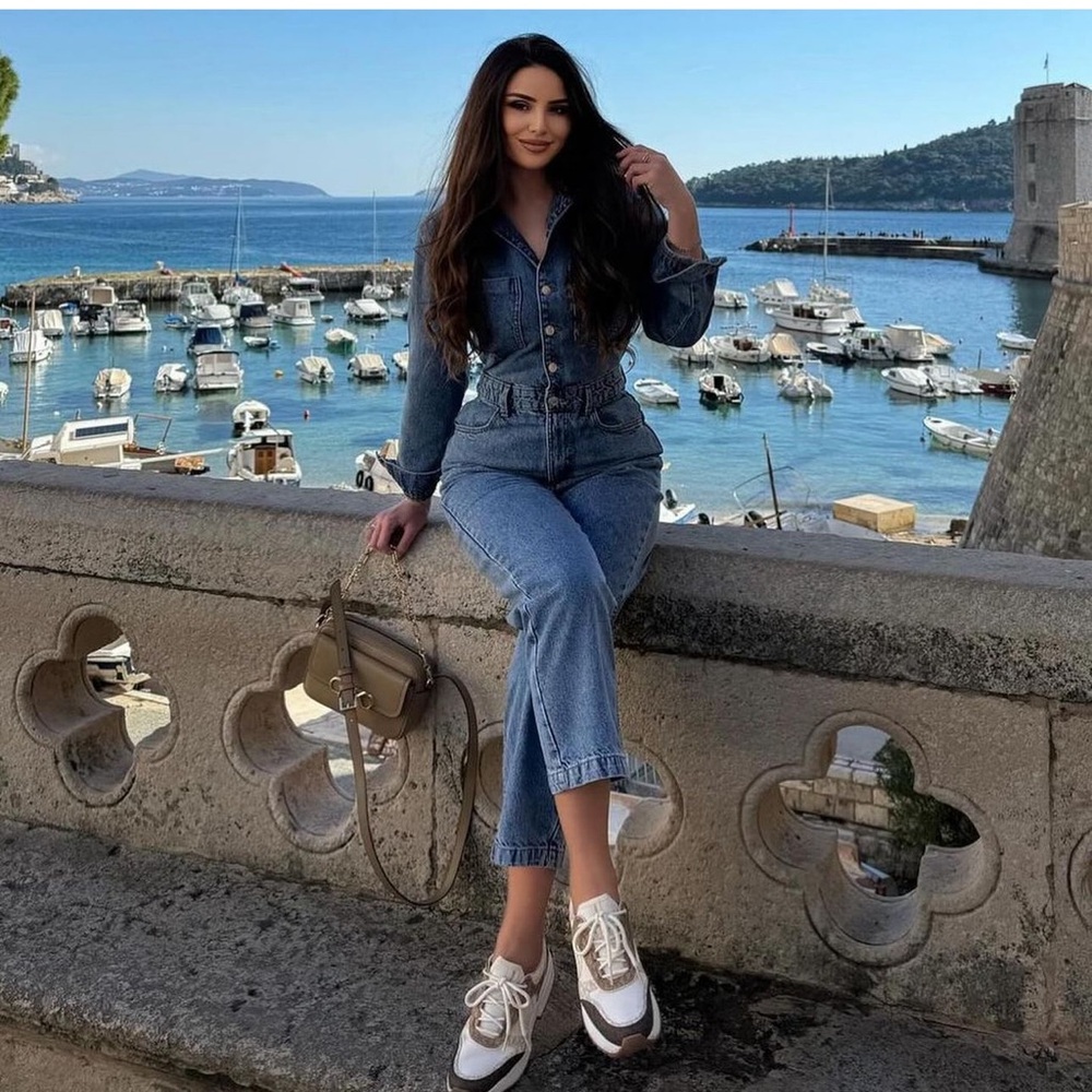 ZARA Z1975 LONG SLEEVE DENIM JUMPSUIT